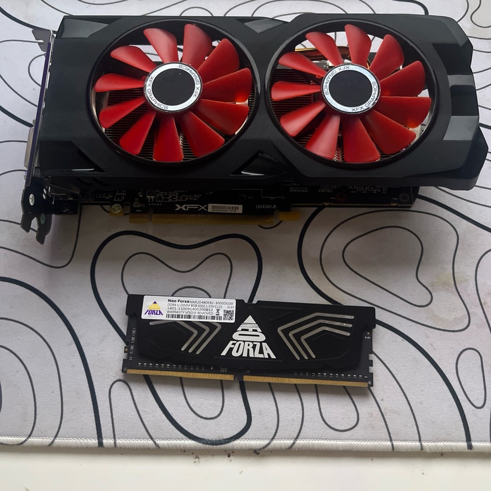 XFX Dual-Fan Graphics Card in Red and Black